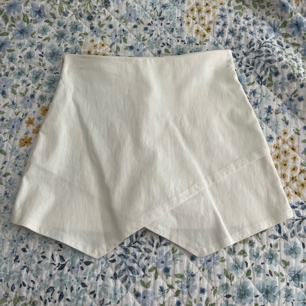 -white skort